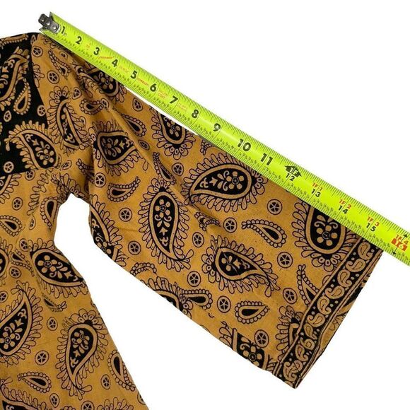 Paisley Print Cotton Band Collar Tapered Tunic Women’s Size Small - Picture 6 of 8